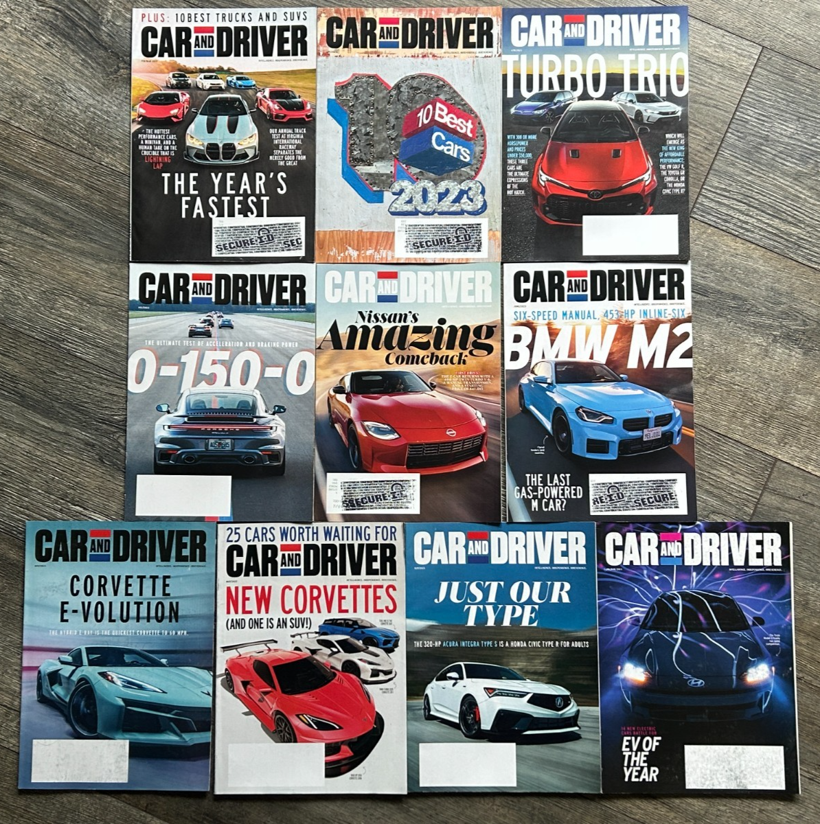 CAR & DRIVER Magazine 10pc Lot 2023 Car Magazine Breaking Up Large