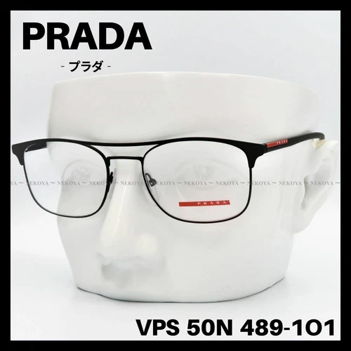 Lunettes de soleil PRADA VPS 50N MONTURE NOIRES SPORT DOUBLE PONT INUTILISÉES R A9CA