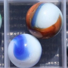 Lot of 2 AKRO CORKSCREW MARBLES Some HTF MIBs NM/M