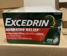 Excedrin Migraine Pain Relief - 200 Capsules - Expiration 8/2027