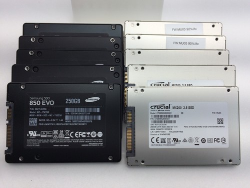 Lot of 10: 250GB SSD 2.5
