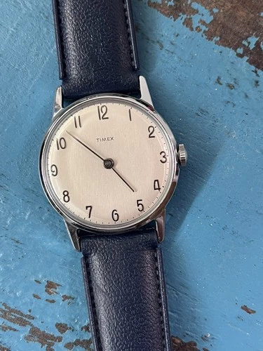Vintage 1966 Men’s Timex Mercury 32 MM Chrome Mechanical Watch - Bauhaus Styling
