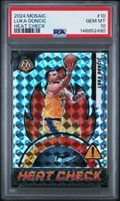 2024 PANINI MOSAIC HEAT CHECK #10 LUKA DONCIC PSA 10 Los Angeles Lakers