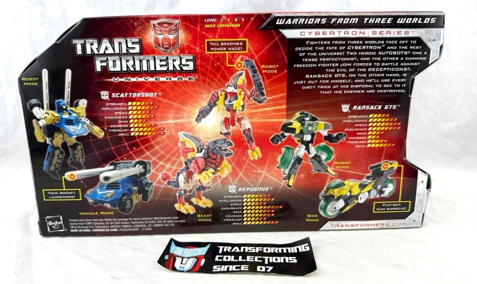Transformers Universe 3 Pack Warriors From Three Worlds MISB - Image 2 of 2