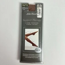 Nice Touch Vintage Support Therapy Firm Toning Knee High Soft Taupe Size B