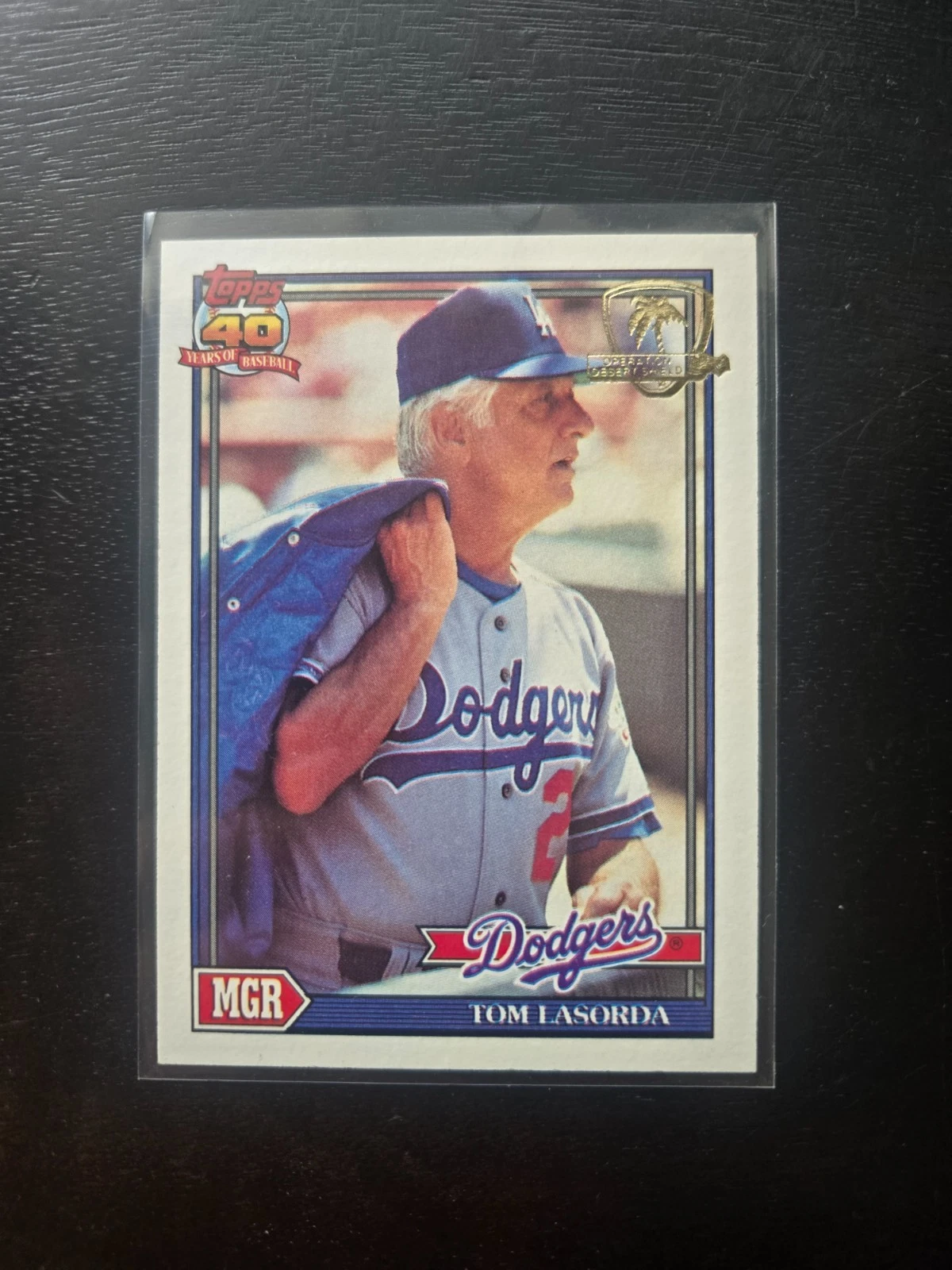 1991 Topps Desert Shield Tommy Lasorda #789