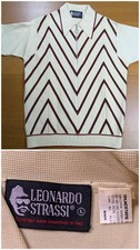 Vintage Leonardo Strassi Mod 1960s 1970s Italian Menswear Sweater Shirt -zip L