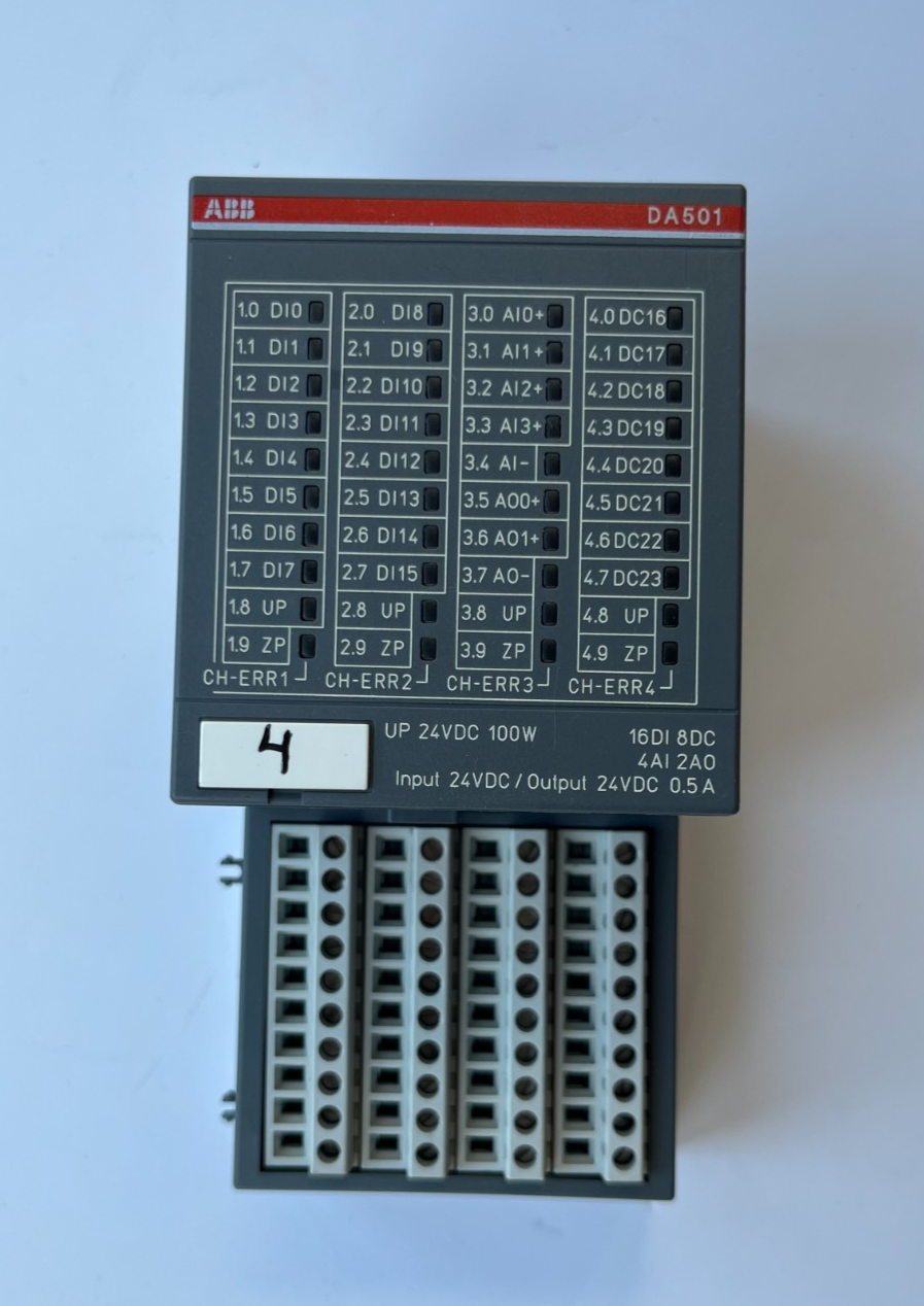ABB DA501 D3 1SAP250700R0001 S500 Digital/analog I/O module 16 DI 24VDC 4 AI