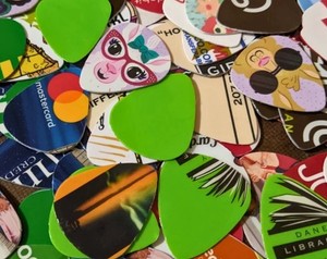 Guitar Picks [25 Piece Pack Made From Recycled Gift Cards Credit Cards Upcycled]