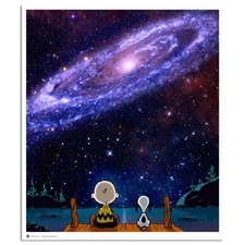 Peanuts, "The Andromeda Galaxy" Hand Numbered Canvas Limited Edition Fine Art Pr