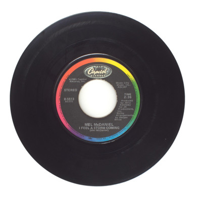 Mel McDaniel - I Feel a Storm Coming; Stand Up - Vinyl Record 45 RPM 7''