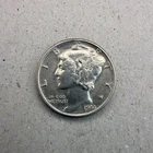 1944-S MERCURY 10C Dime AU+ Almost Uncirculated Brilliant White Color FREE SHIP