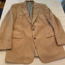 Jos A Bank Tan Camel Hair Men  s Blazer EUC Size 44 Long