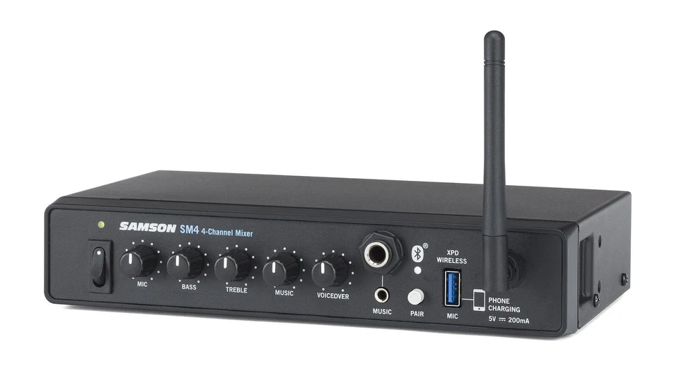 Samson MediaTrack 4-Channel Mixer/USB Interface with Bluetooth - Image 2 of 4