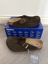 Birkenstock Boston Damen Mocca Braun Wildleder Clogs Pantoletten Größe UK 7,5 Neu mit Karton