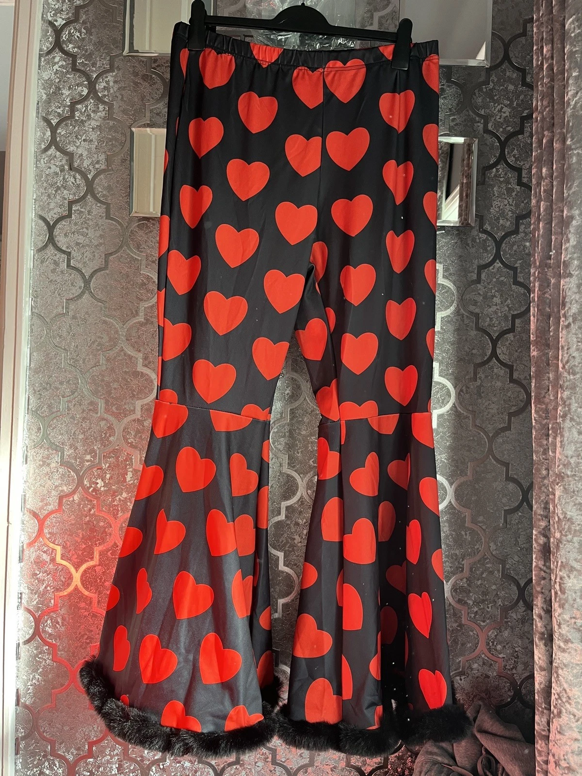 Womans Size 20 Princess of hearts plussize flares flared trousers60s style