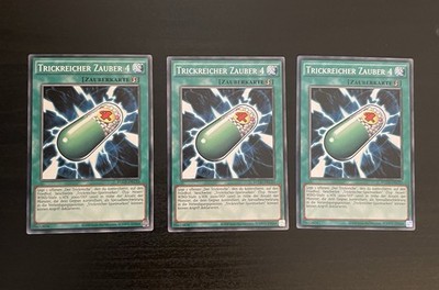 Yugioh 3x Trickreicher Zauber 4 YGLD-DEC33 COMMON  DEUTSCH