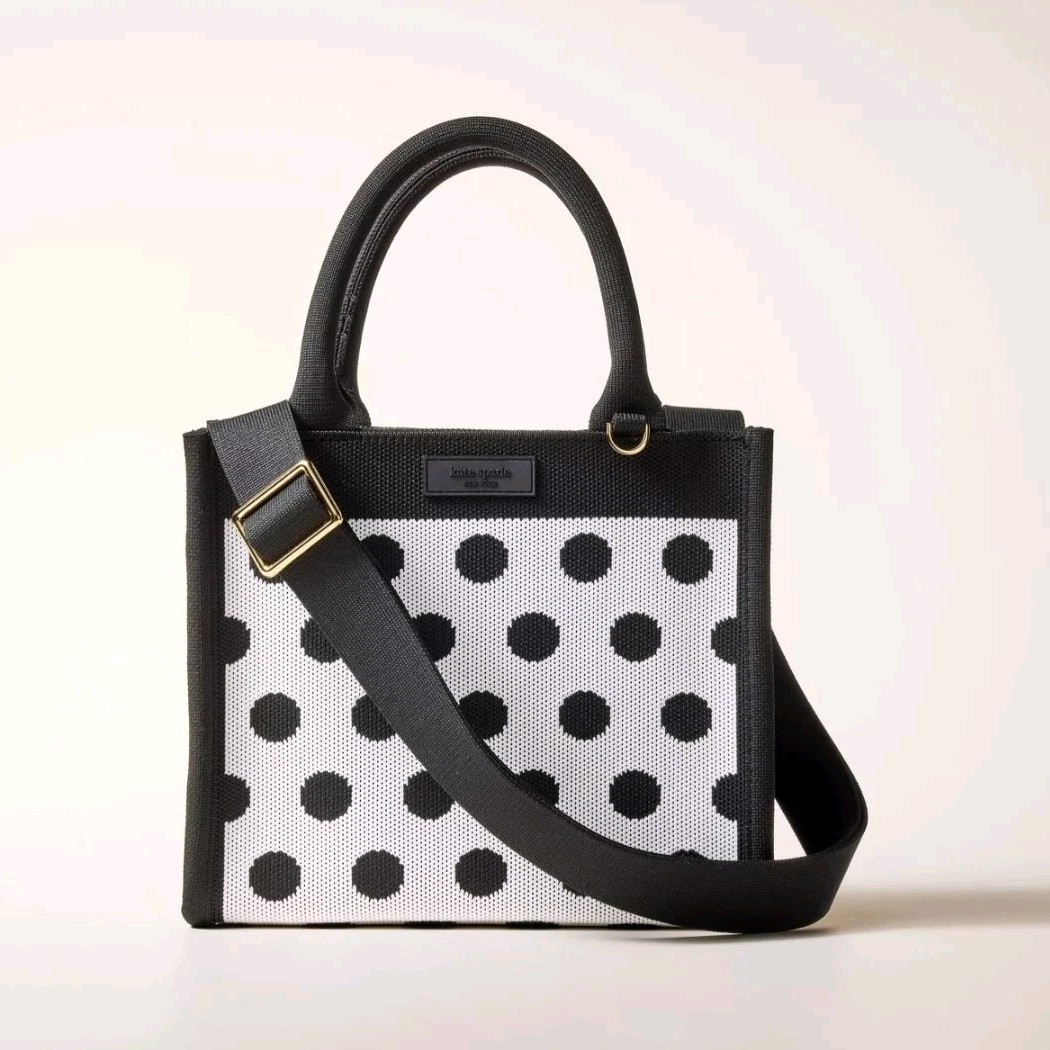 kate spade new york x Target Satchel Black/ White Polka Dot Bag