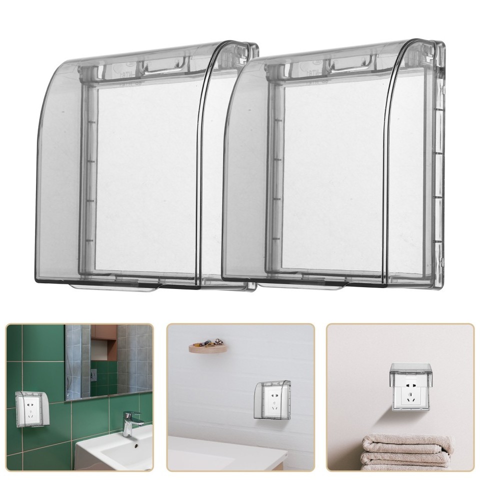 2 Pcs Waterproof Socket Cover Child Electrical Outlet Plug Covers ...