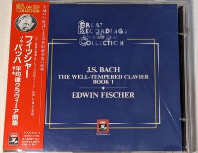 J.S. BACH Well-Tempered Clavier Edwin FISCHER Japan 2 CD OBI EMI TOCE-8504-5