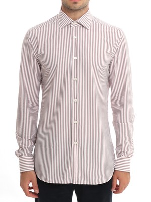 Camicia Xacus Taylor Active Bianco-Bordeaux