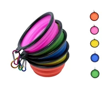 Dog Bowl Pet Collapsible Bowls, 5 Pack Collapsible Dog Water Bowls for Cats D...