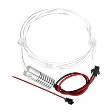 3mm 1m PMMA Side Glow Fiber Optic Cable Kit with 12V 1.5W LED Light Warm White