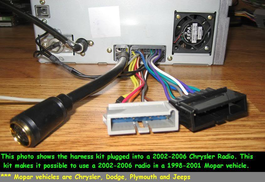 Chrysler Jeep Dodge Radio Wiring Harness Adapter – 7 To 22 Pin + CD Changer Connector, Direct Replacement (Part 82207541)