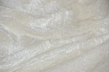 VELVET VELOUR PANNE CRUSHED BACKDROP STRETCH FABRIC 60" WIDE WHITE BY THE YARD