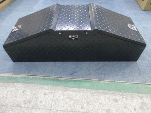 Black Steel Gullwing Toolbox Heavy Duty Truck Box Twin Doors Toolbox Utes Traile - Picture 2 of 11