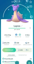Pokemon Go Shiny Lapras