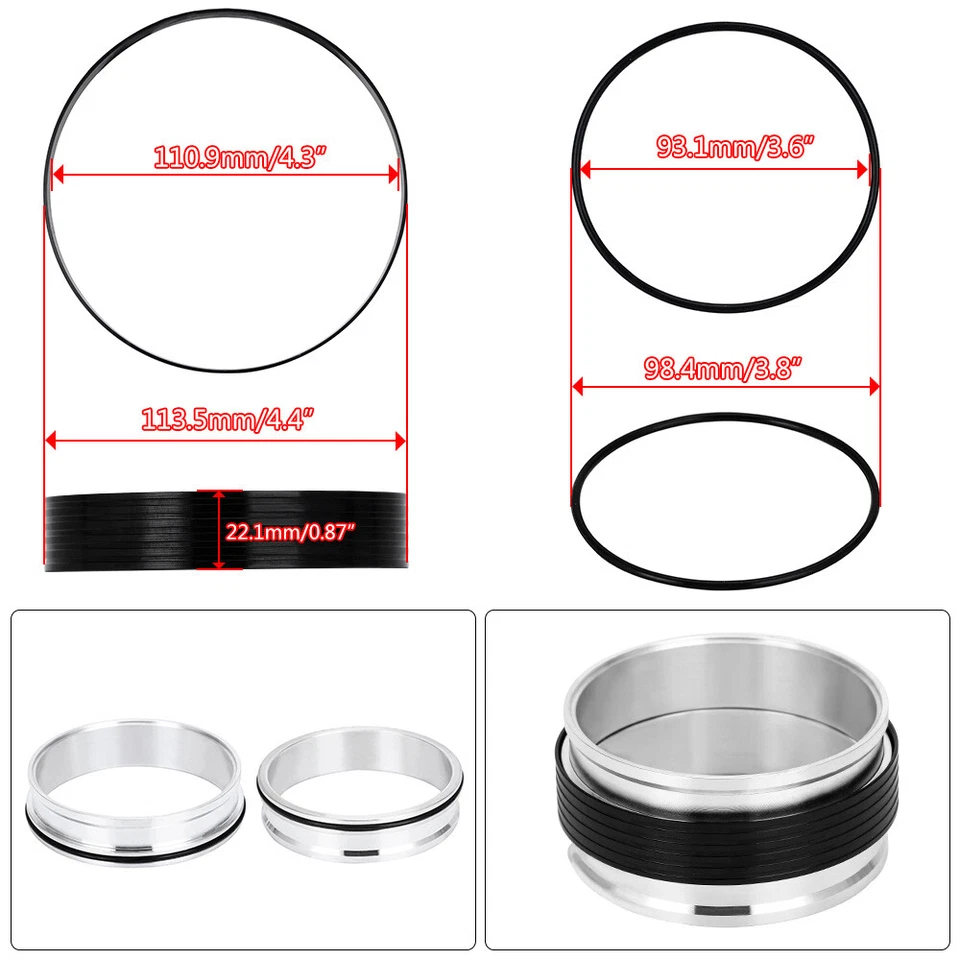 For 4 Inch 102mm Aluminum HD Intake V-band Clamp Intercooler Pipe Quick Release - Image 3 of 4