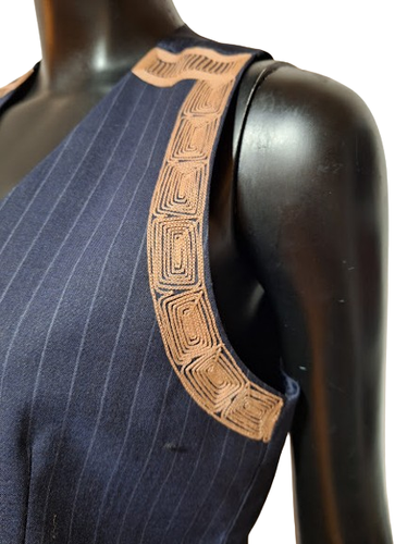 ❤️GAULTIER MONSIEUR,EMBROIDERED FLORAL STRIPPED VEST ,HARD TO FIND! - Picture 9 of 13