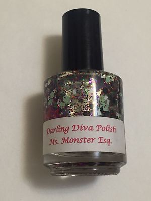 NEW DARLING DIVA MS MONSTER ESQ HALLOWEEN GLITTER NAIL POLISH LACQUER INDIE