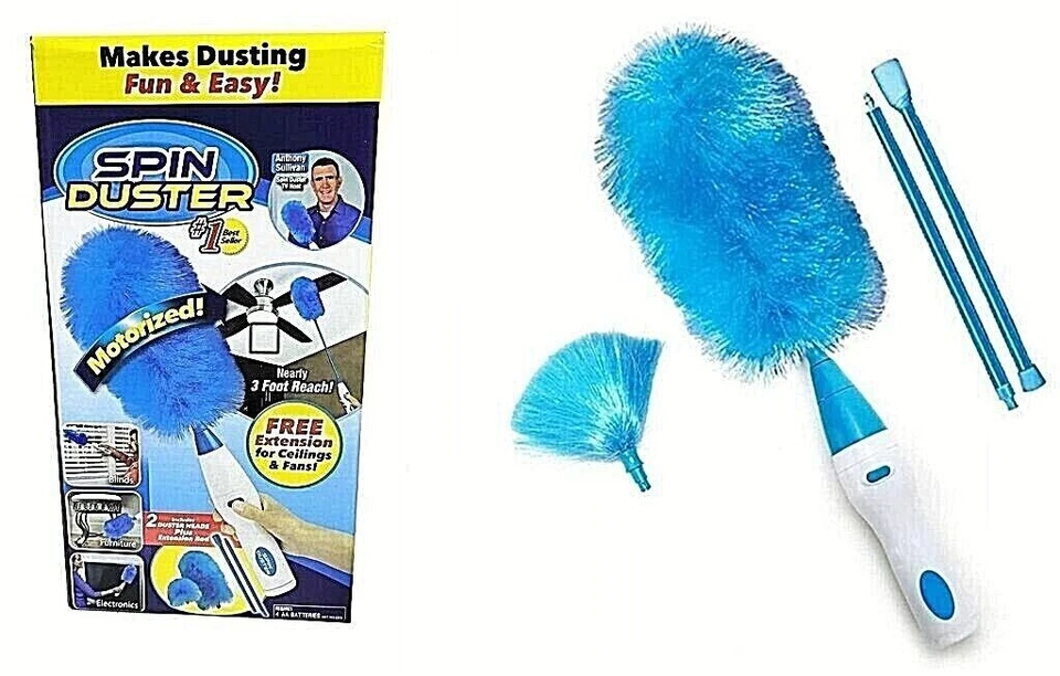 Spolverino Elettrico Ricaricabile Usb Rotante Go Duster Pulisci Polvere Sporco