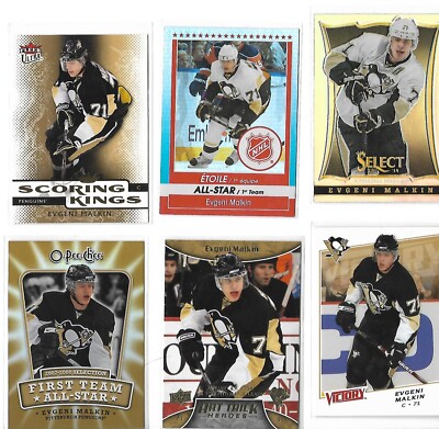 Pittsburgh Penguins 6 Cards Evgeni Malkin LOT