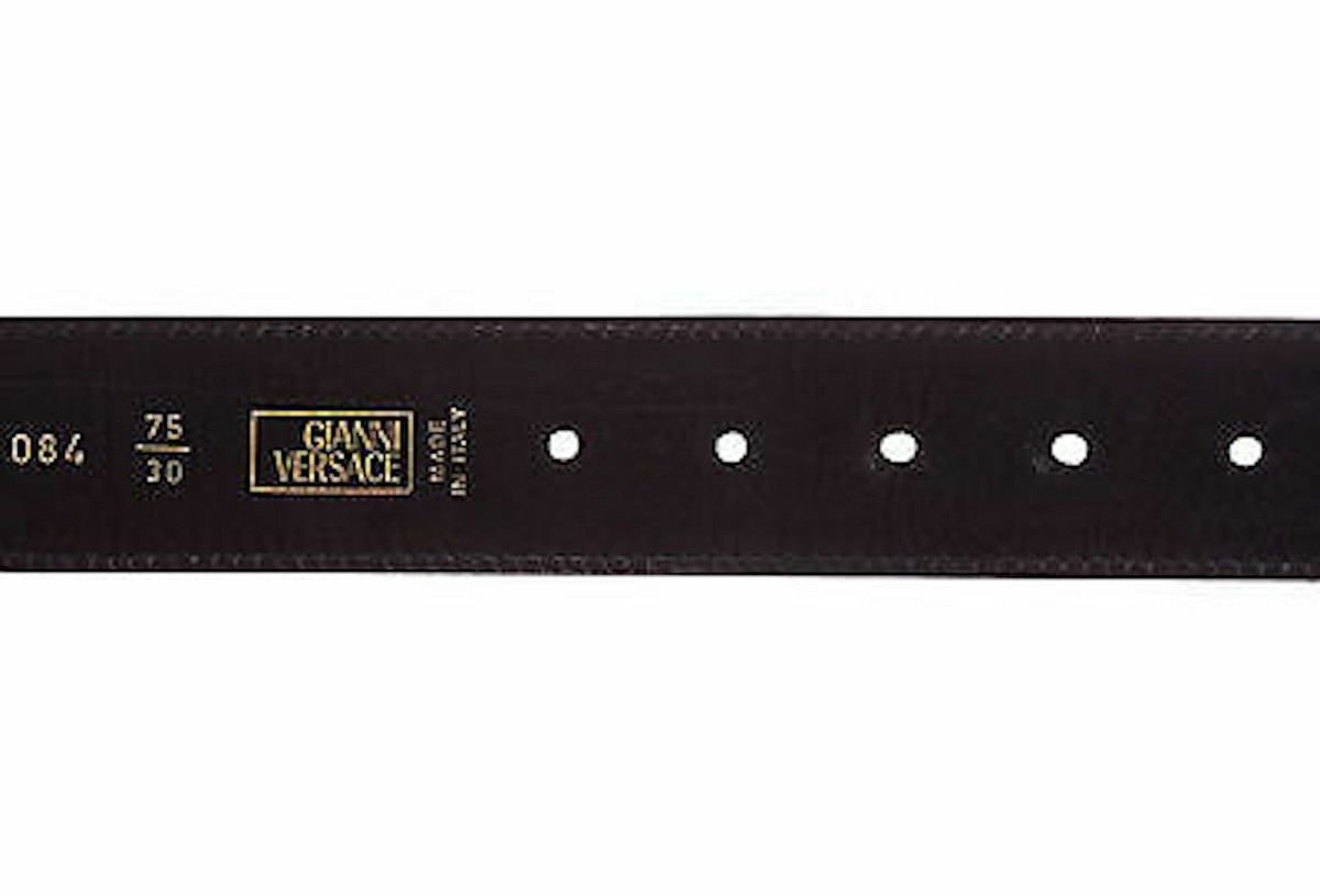 Versace Medusa Zebra Print Leather Belt | eBay display picture 3