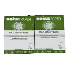 2 Reams Boise 3 Hole Punch Copy Paper 8.5" x 11" Multi-Use 20lb 500 Sheets