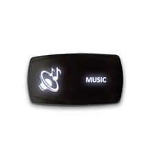 MUSIC - Horizontal LED Rocker Switch 5 Pin Dual Light 20A 12V ON /OFF