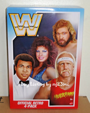 MATTEL WWE RETRO 4-PACK SET BIG JOHN STUDD MUHAMMAD ALI WENDI RICHTER HULK HOGAN