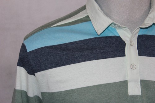 Volcom Men's Short Sleeve Polo Rugby Shirt Size Large Striped - Picture 3 of 7