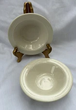 Homer Laughlin LYRICA Rimmed Ivory Dessert Cereal Bowls 6.25"  Lot Of 2
