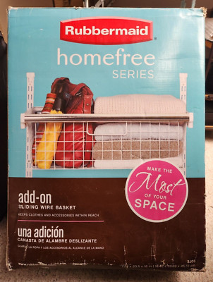 Rubbermaid Homefree Series 3J05 Add-on Sliding Wire Basket 23.5x18x7.25'' New