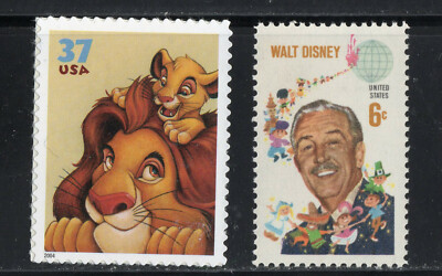 MUFASA, SIMBA  + WALT DISNEY *US POSTAGE STAMPS MINT