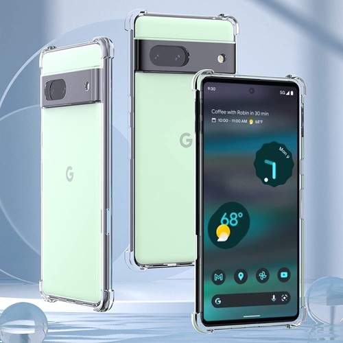 For Google Pixel 6a Case Clear Shockproof Cover & 2X Glass Screen Protector - Picture 10 of 12