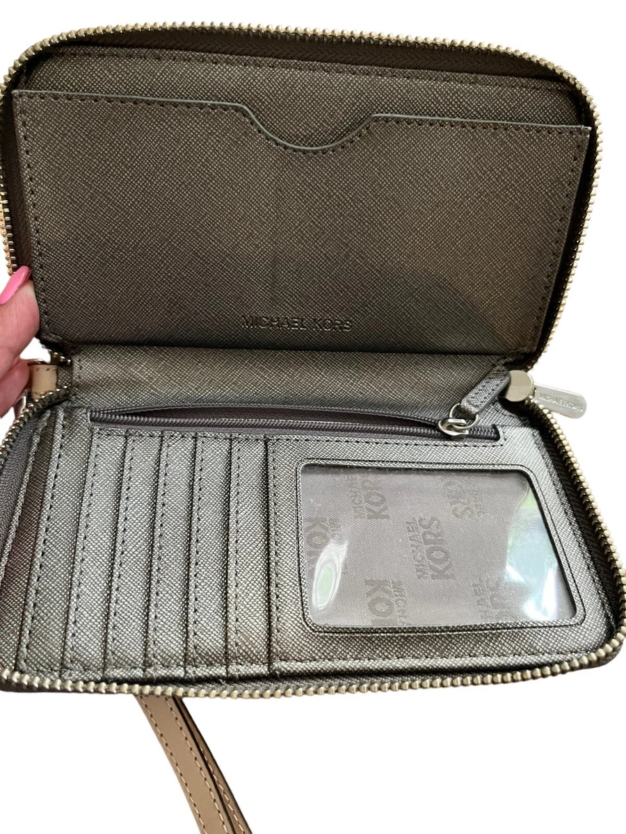 Michael Kors Bronze Metallic Mirror Wristlet Wallet