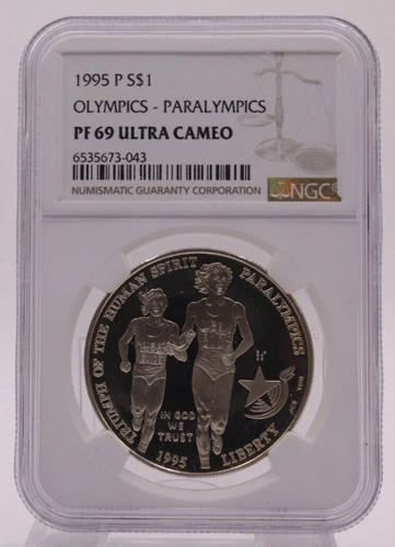 NGC 1995-P PF69 Ultra Cameo Olympics-Paralympics Commemorative Dollar [023GRA]
