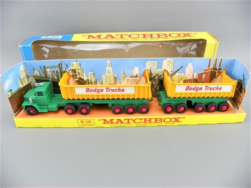 Vintage Matchbox Lesney King Size K-16 Dodge Tractor w/ Twin Tipper Train NrMnt - Picture 9 of 24
