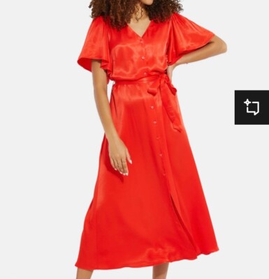 Kleid Blusenkleid v. THREADBARE Gr. 40 Rot