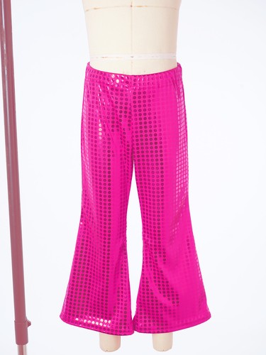 Pantalones acampanados de lentejuelas brillantes de cintura elástica para niños niñas - Imagen 45 de 97